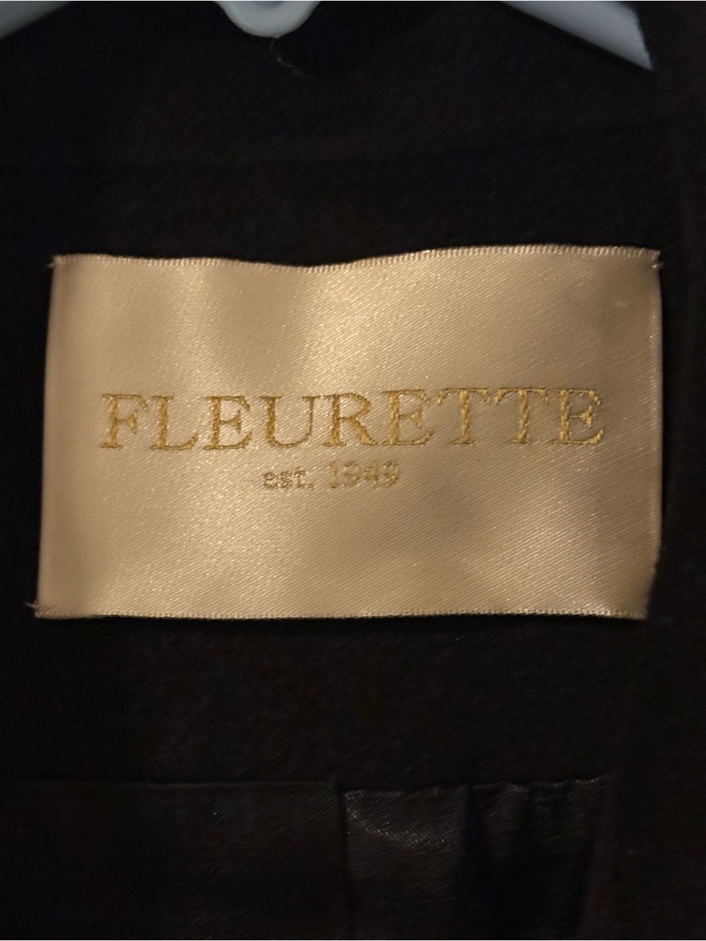 Fleurette Loro Piana 100% Wool Black Double Breasted Peacoat Size 6 - Picture 6 of 6